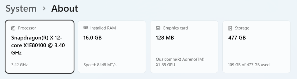 Surface Laptop 7 13.8" snapdragon X Elite 12 core 512gb (2024)

แบตเตอรี่ Windows on ARM